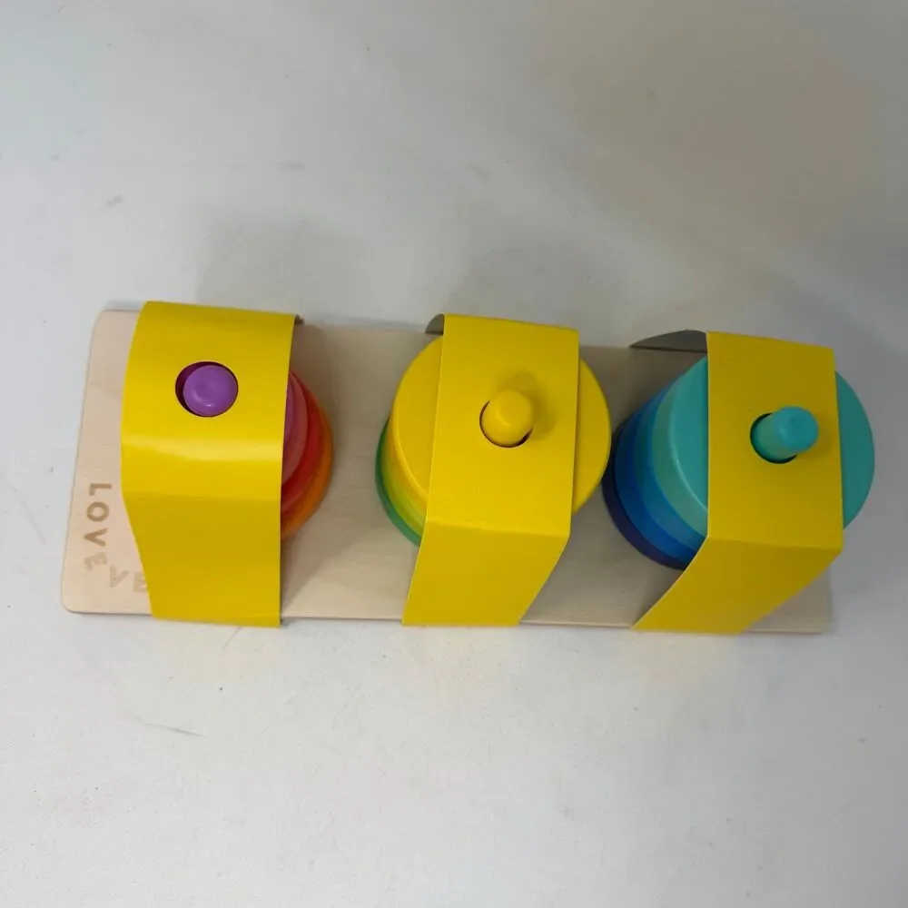 NEW Lovevery Twist and Pivot Pattern Puzzle Stacking Toy Toddler